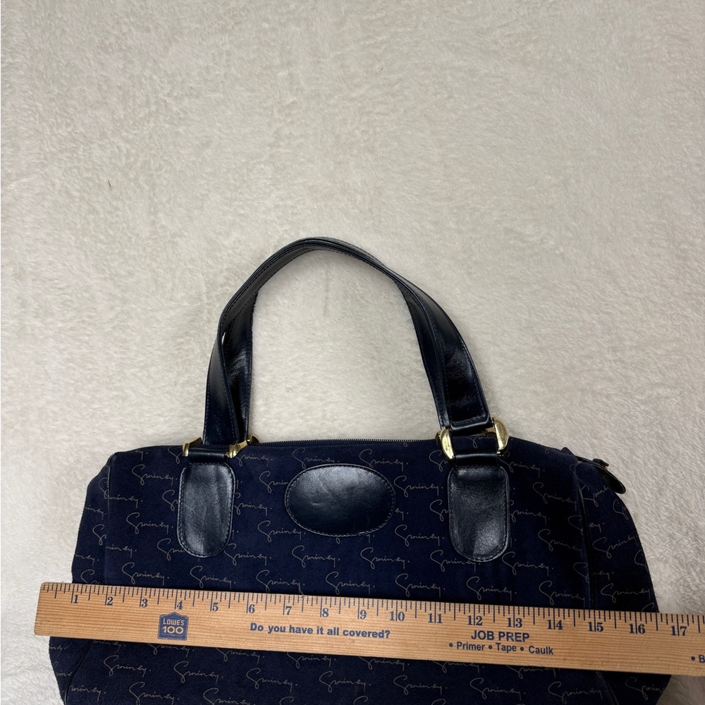 SAC GIVENCHY BLUE SUEDE BOSTON BAG handbag purse‎ VTG - Picture 8 of 9